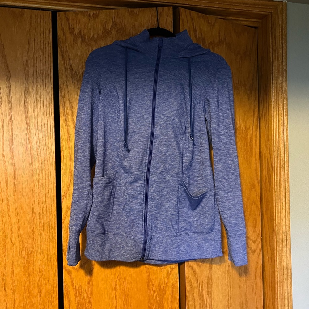 Duluth Trading co. blue zip-up hoodie, size: small
